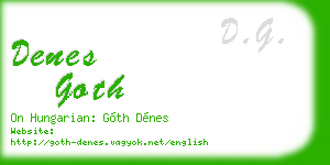 denes goth business card